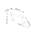 Lampa sufitowa FAGER 2 czarna plafon SL.1344 SOLLUX LIGHTING