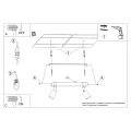 Lampa sufitowa FAGER 2 czarna plafon SL.1344 SOLLUX LIGHTING
