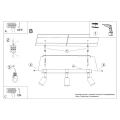 Lampa sufitowa FAGER 3 czarna plafon SL.1345 SOLLUX LIGHTING