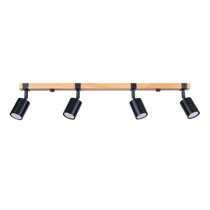 Lampa sufitowa FAGER 4L czarna plafon SL.1346 SOLLUX LIGHTING