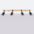 Lampa sufitowa FAGER 4L czarna plafon SL.1346 SOLLUX LIGHTING