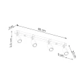 Lampa sufitowa FAGER 4L czarna plafon SL.1346 SOLLUX LIGHTING