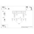 Lampa sufitowa FAGER 4L czarna plafon SL.1346 SOLLUX LIGHTING