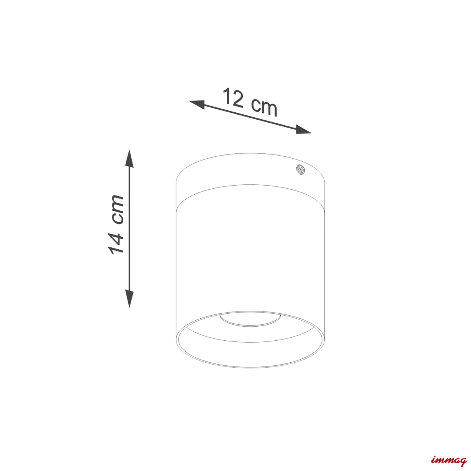 Lampa sufitowa RIF biała plafon SL.1348 SOLLUX LIGHTING - wymiary