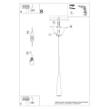 Lampa wisząca ELECTRA czarna beton zwis SL.1355 SOLLUX LIGHTING