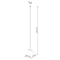 Lampa wisząca HYPERION 1 biała zwis SL.1356 SOLLUX LIGHTING