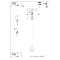 Lampa wisząca HYPERION 1 czarna zwis SL.1358 SOLLUX LIGHTING