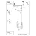 Lampa wisząca NICUS 3P biała zwis SL.1361 SOLLUX LIGHTING
