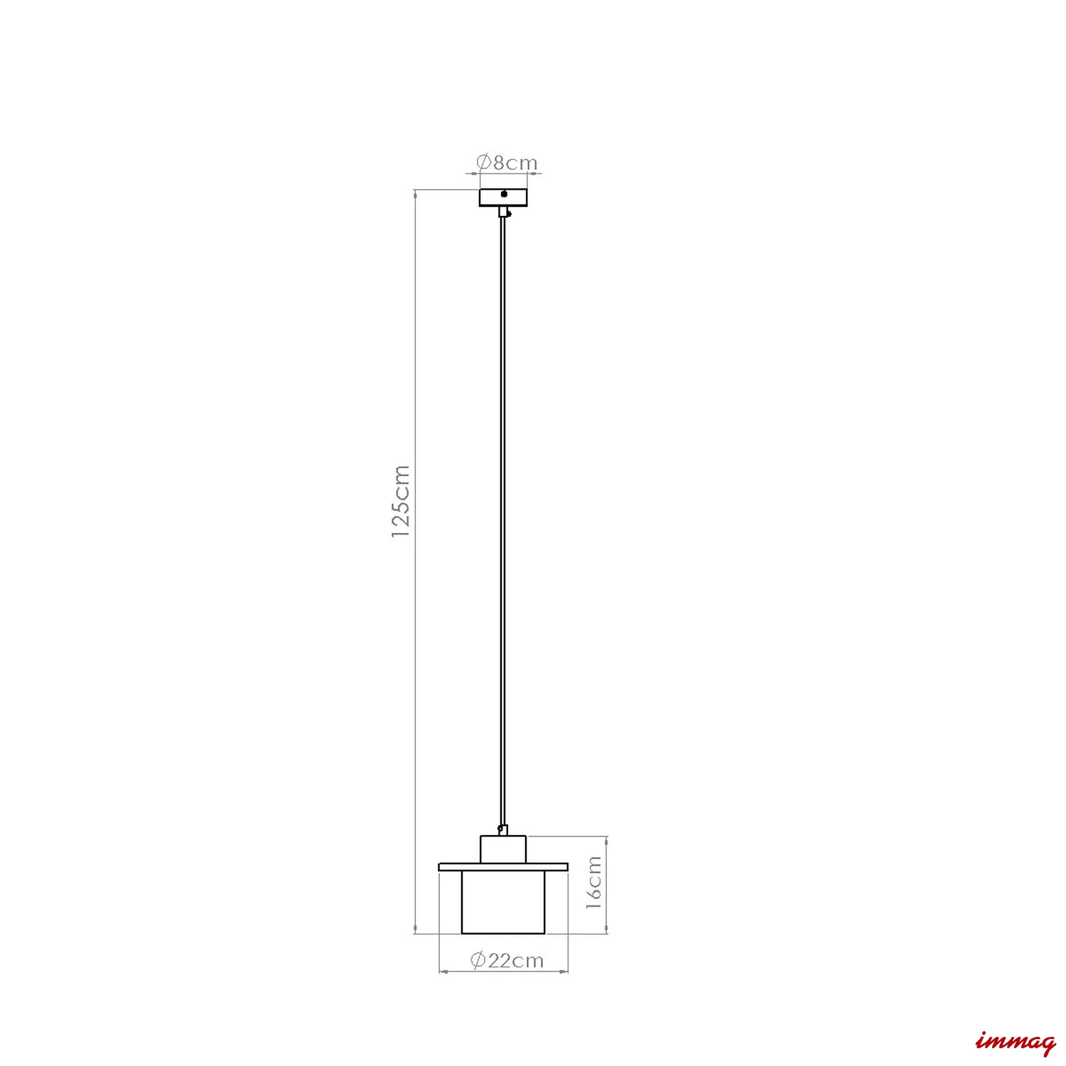 Lampa wisząca MAB beton zwis SL.1363 SOLLUX LIGHTING - wymiary