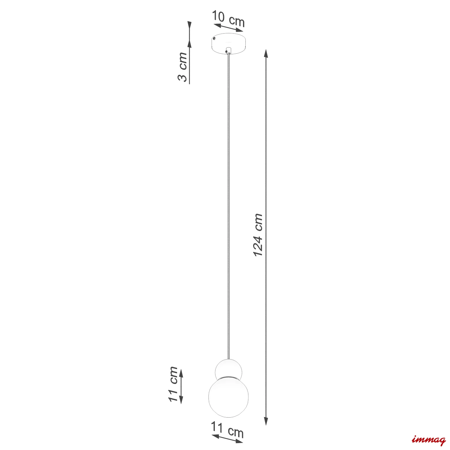 Lampa wisząca PEKKA 1 biała/naturalne drewno zwis SL.1390 SOLLUX LIGHTING - wymiary