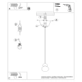 Lampa wisząca PEKKA 1 biała/naturalne drewno zwis SL.1390 SOLLUX LIGHTING