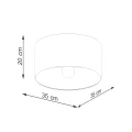 Lampa sufitowa TELESTO biały/ciemny brąz plafon SL.1392 SOLLUX LIGHTING