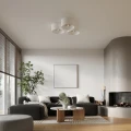 Lampa sufitowa TELESTO biały/jasny brąz plafon SL.1393 SOLLUX LIGHTING