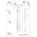 Lampa wisząca PRYSM 3P biała zwis SL.1398 SOLLUX LIGHTING