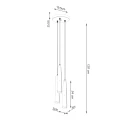 Lampa wisząca PRYSM 3P czarna zwis SL.1401 SOLLUX LIGHTING