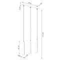 Lampa wisząca PRYSM 3L czarna zwis SL.1402 SOLLUX LIGHTING