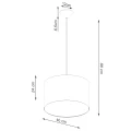 Lampa wisząca NOVA 40 biała zwis SL.1404 SOLLUX LIGHTING