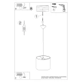 Lampa wisząca NOVA 30 czarna zwis SL.1405 SOLLUX LIGHTING