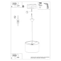 Lampa wisząca NOVA 40 czarna zwis SL.1406 SOLLUX LIGHTING