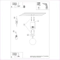 Lampa sufitowa SOLIS naturalne drewno plafon SL.1407 SOLLUX LIGHTING