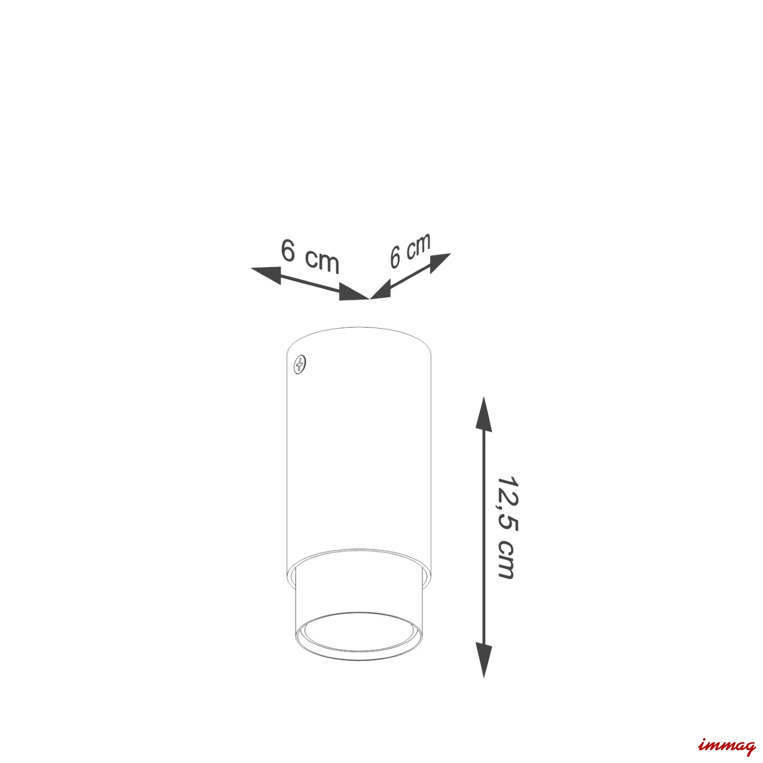 Lampa sufitowa NERO 12,5 czarny/chrom plafon SL.1408 SOLLUX LIGHTING - wymiary