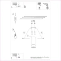 Lampa sufitowa NERO 12,5 czarny/chrom plafon SL.1408 SOLLUX LIGHTING