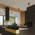 Lampa sufitowa NERO 22,5 czarny/złoty plafon SL.1411 SOLLUX LIGHTING