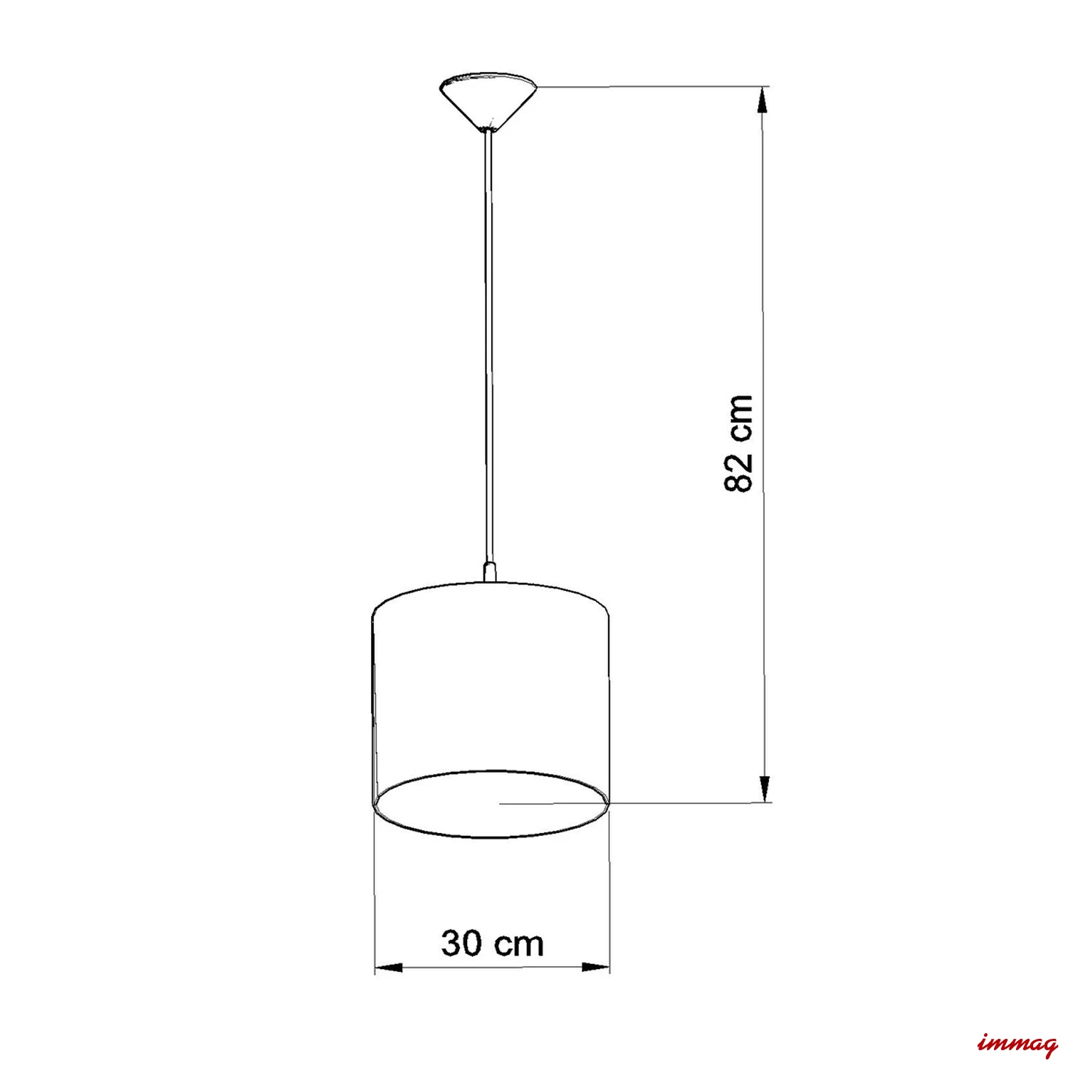 Lampa wisząca FOOTBALL A 30 zwis SL.1424 SOLLUX LIGHTING - wymiary
