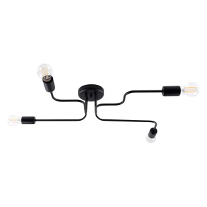 Lampa sufitowa VECTOR 4 czarna plafon SL.1446 SOLLUX LIGHTING