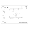 Lampa sufitowa VECTOR 4 czarna plafon SL.1446 SOLLUX LIGHTING