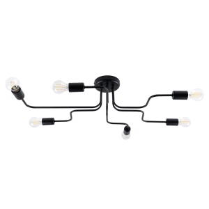 Lampa sufitowa VECTOR 6 czarna plafon SL.1447 SOLLUX LIGHTING