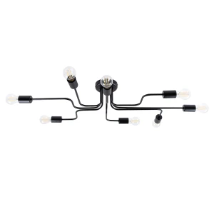 Lampa sufitowa VECTOR 8 czarna plafon SL.1448 SOLLUX LIGHTING