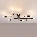 Lampa sufitowa VECTOR 8 czarna plafon SL.1448 SOLLUX LIGHTING