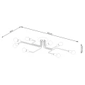 Lampa sufitowa VECTOR 8 czarna plafon SL.1448 SOLLUX LIGHTING