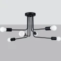 Lampa wisząca NORAH 6 czarna żyrandol SL.1452 SOLLUX LIGHTING