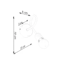 Lampa ścienna LEVAR czarna kinkiet SL.1454 SOLLUX LIGHTING