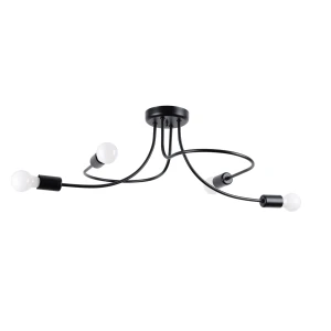 Lampa wisząca LEVAR 4 czarna żyrandol SL.1455 SOLLUX LIGHTING