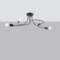 Lampa wisząca LEVAR 4 czarna żyrandol SL.1455 SOLLUX LIGHTING