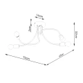 Lampa wisząca LEVAR 4 czarna żyrandol SL.1455 SOLLUX LIGHTING