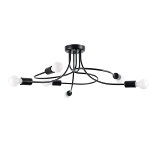 Lampa wisząca LEVAR 6 czarna żyrandol SL.1456 SOLLUX LIGHTING