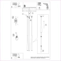 Lampa wisząca BLISS 3P czarna zwis SL.1463 SOLLUX LIGHTING