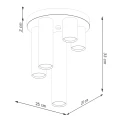 Lampa sufitowa LAGOS 5P biała plafon SL.1465 SOLLUX LIGHTING
