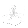 Lampa wisząca EMBER 5 biała żyrandol SL.1475 SOLLUX LIGHTING