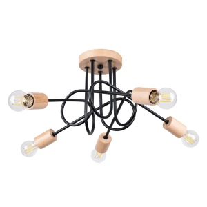 Lampa wisząca EMBER 5 czarna żyrandol SL.1478 SOLLUX LIGHTING