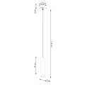 Lampa wisząca LAGOS 1 beżowa zwis SL.1479 SOLLUX LIGHTING