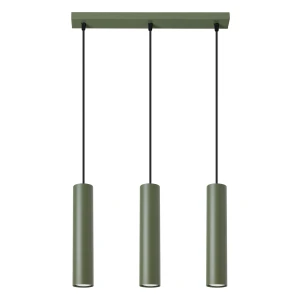 Lampa wisząca LAGOS 3L zielona oliwka zwis SL.1486 SOLLUX LIGHTING