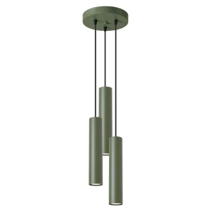 Lampa wisząca LAGOS 3P zielona oliwka zwis SL.1487 SOLLUX LIGHTING