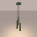 Lampa wisząca LAGOS 3P zielona oliwka zwis SL.1487 SOLLUX LIGHTING