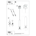 Lampa wisząca LAGOS 1 ochra czerwona zwis SL.1489 SOLLUX LIGHTING