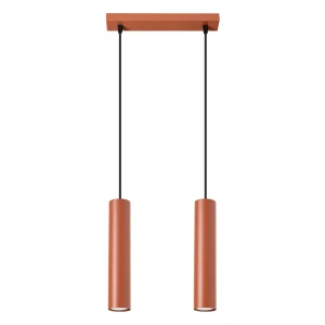 Lampa wisząca LAGOS 2 ochra czerwona zwis SL.1490 SOLLUX LIGHTING